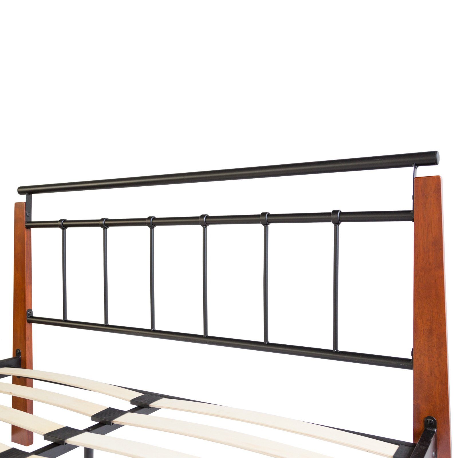 Homestyle4u Metallbett Bettgestell Doppelbett Bettrahmen Lattenrost schwarz 140 160 180 (Kein Set)