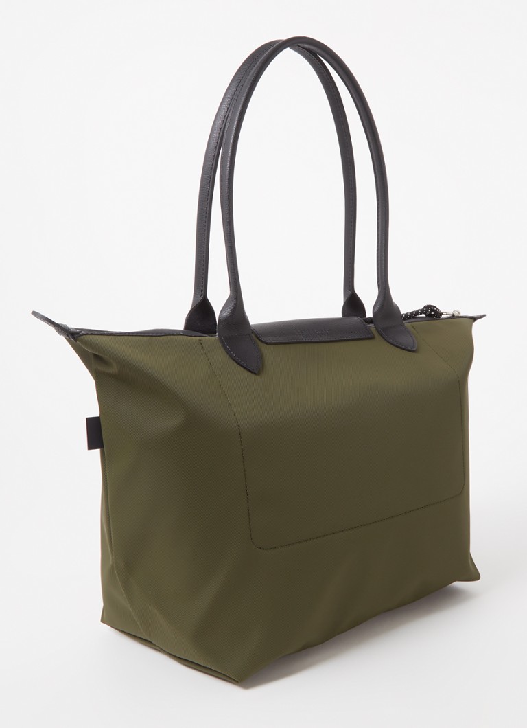 Geantă tote Longchamp Le Pliage Energy, mărimea L, cu detalii din piele.