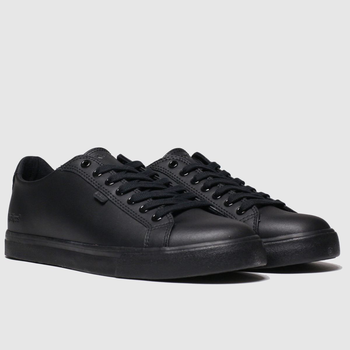 Kickers – Tovni Lacer – Svarta platta skor i mono