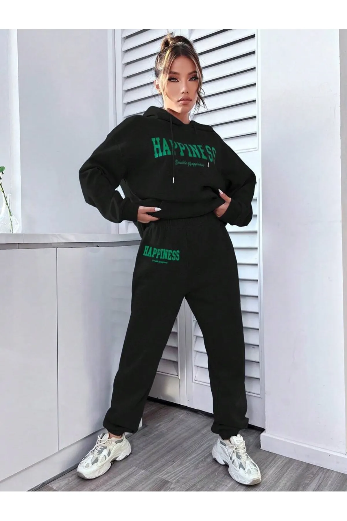 MOONBULL  Sport-Sweatsuit Set - Schwarz - Regular Fit