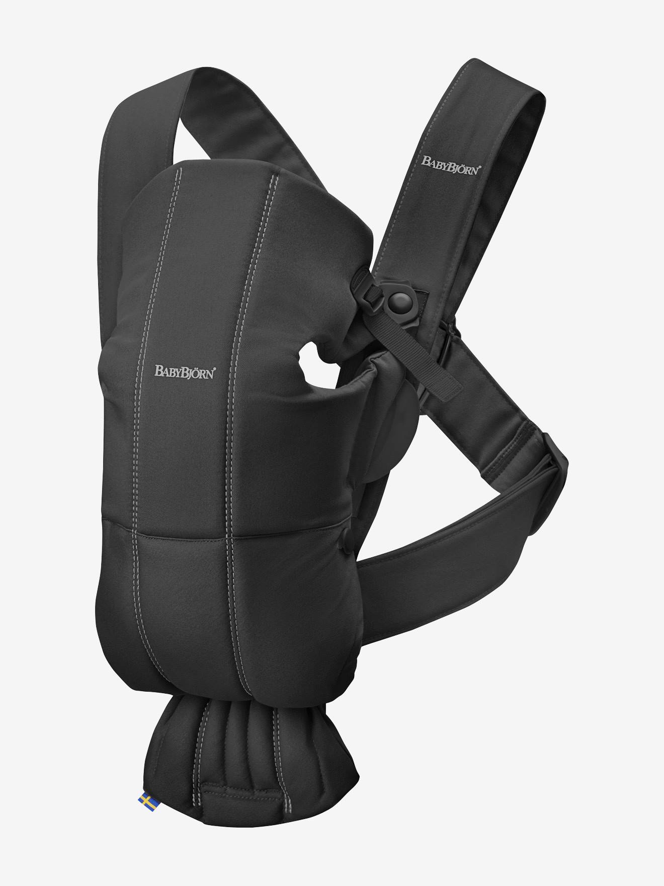 Porte-bébé Mini en coton BabyBjörn noir