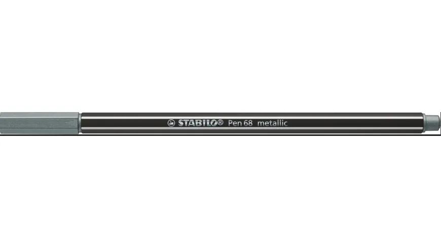 STABILO® Premium Metallic-Filzstift - STABILO Pen 68 metallic - Einzelstift - silber silber