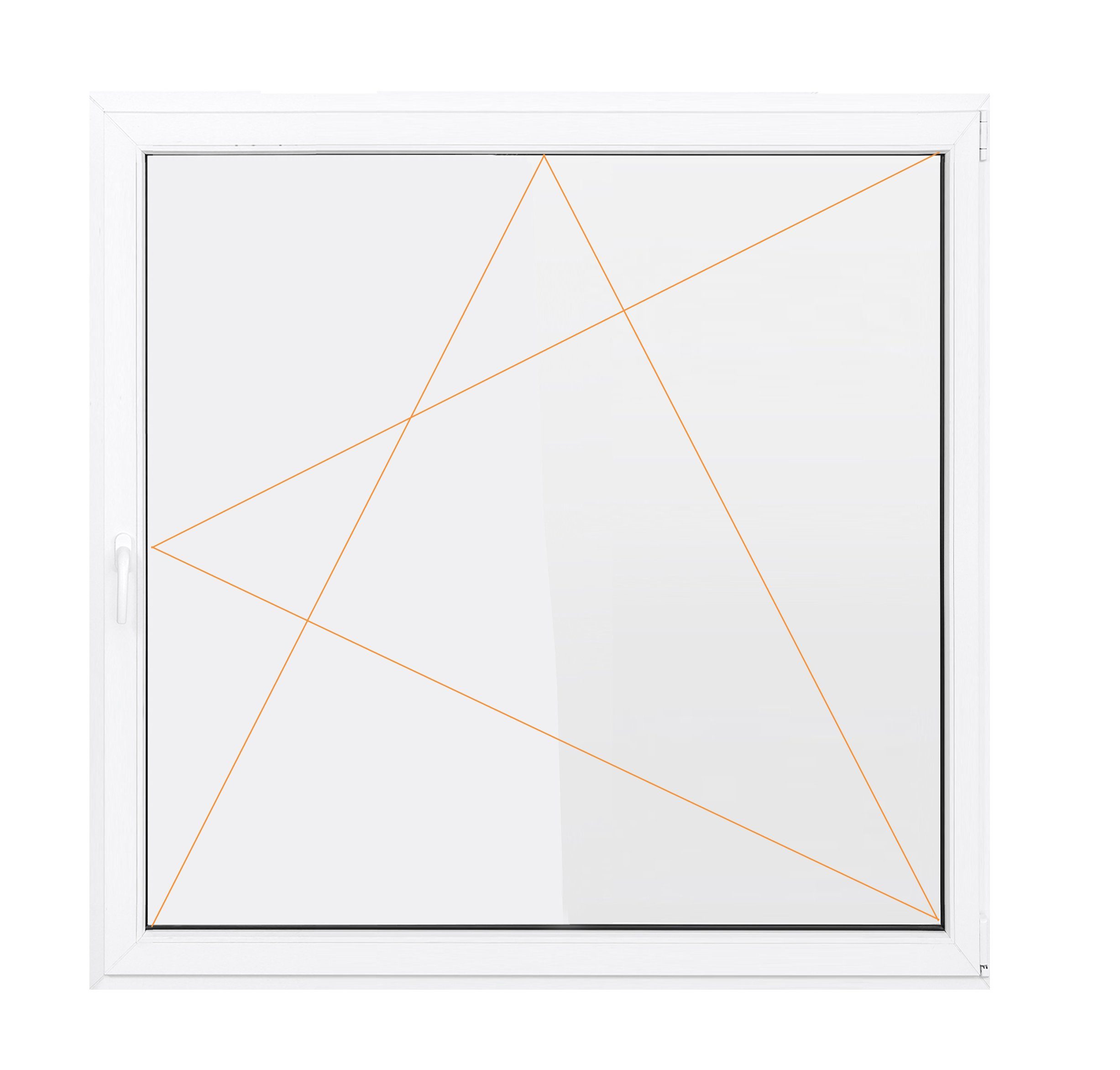 SN DECO GROUP Kellerfenster 1 Flügel 1000x1000 Dreh-Kipp 2-fach Verglasung weiß 70 mm Profil, (Set), RC2 Sicherheitsbeschlag, Hochwertiges 5-Kammer-Profil