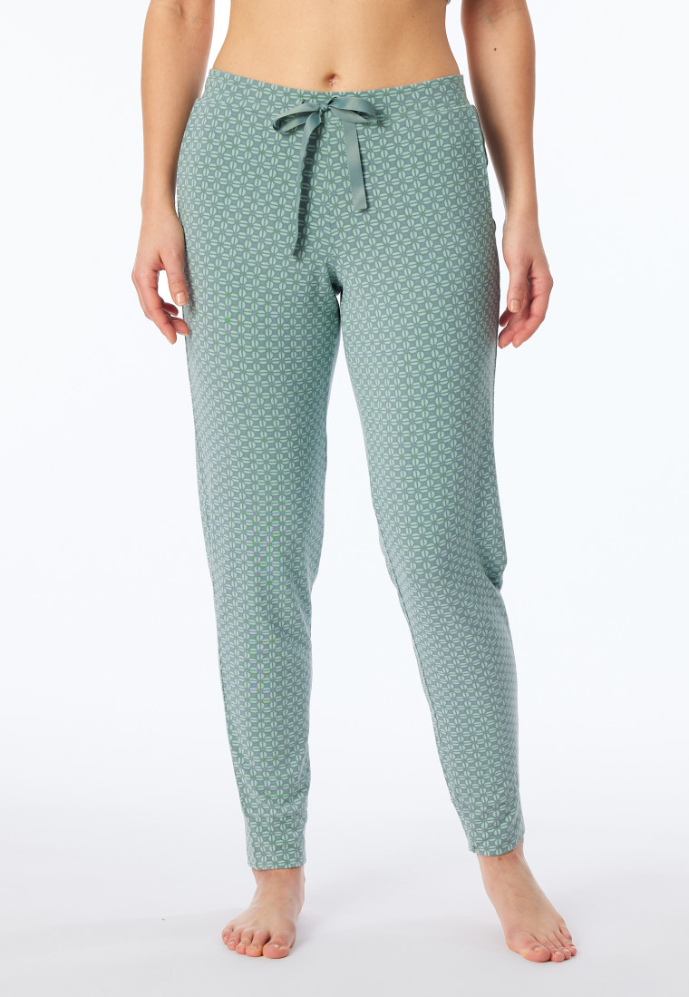 Hose lang Bündchen multicolor floral gemustert - Mix+Relax
