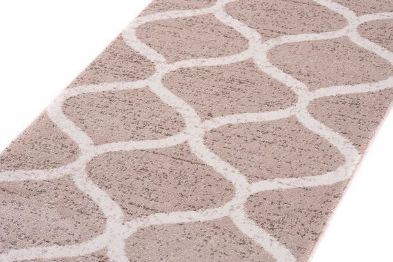 Läufer Läufer Flurläufer Modern für Vorzimmer, Küche - Beige Creme, Mazovia, 70 x 100 cm, Kurzflor, Meterware, Höhe 10 mm, Kurzflor - niedrige Florhöhe