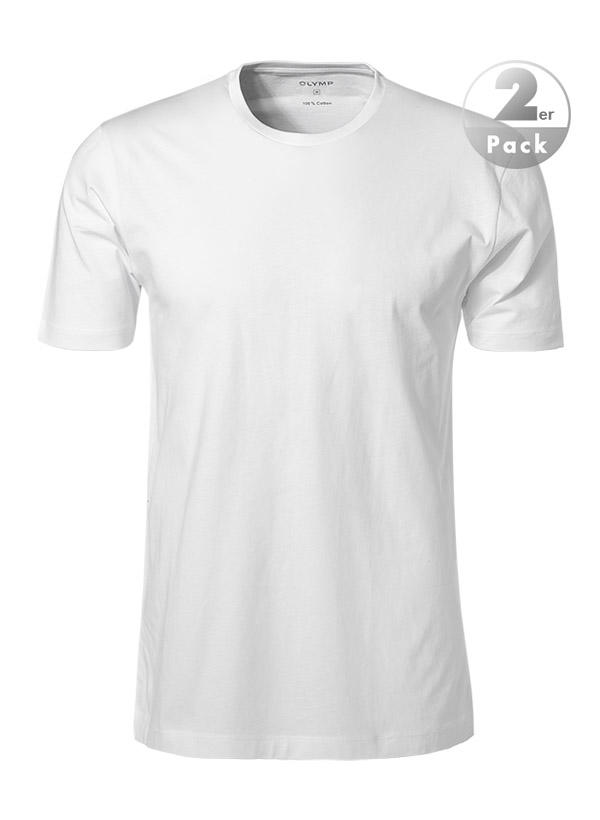 OLYMP, T-Shirts, Modern Fit, Baumwolle, weiß