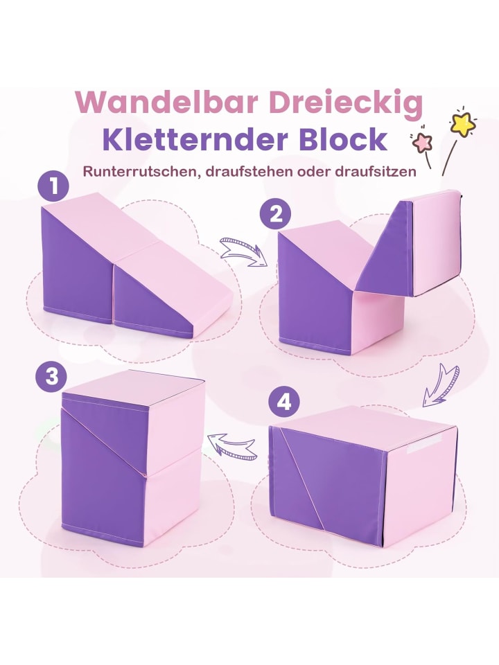 COSTWAY 6 tlg. Schaumstoffbausteine in Blau günstig kaufen onesize