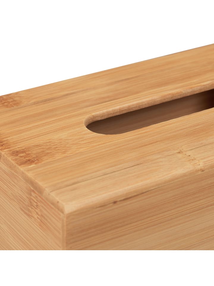 relaxdays 2 x Kosmetiktücherbox in Natur - (B)24,5 x (H)8,5 x (T)13,5 cm günstig kaufen onesize