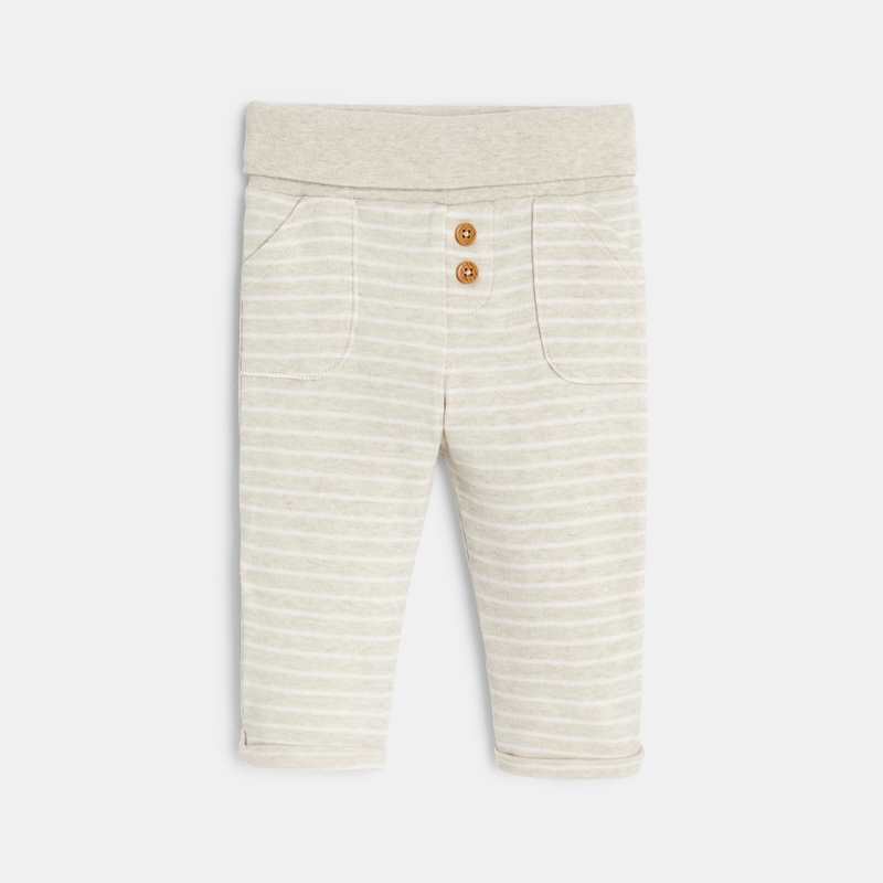 Body dinosaures col polo et pantalon souple rayé blanc naissance