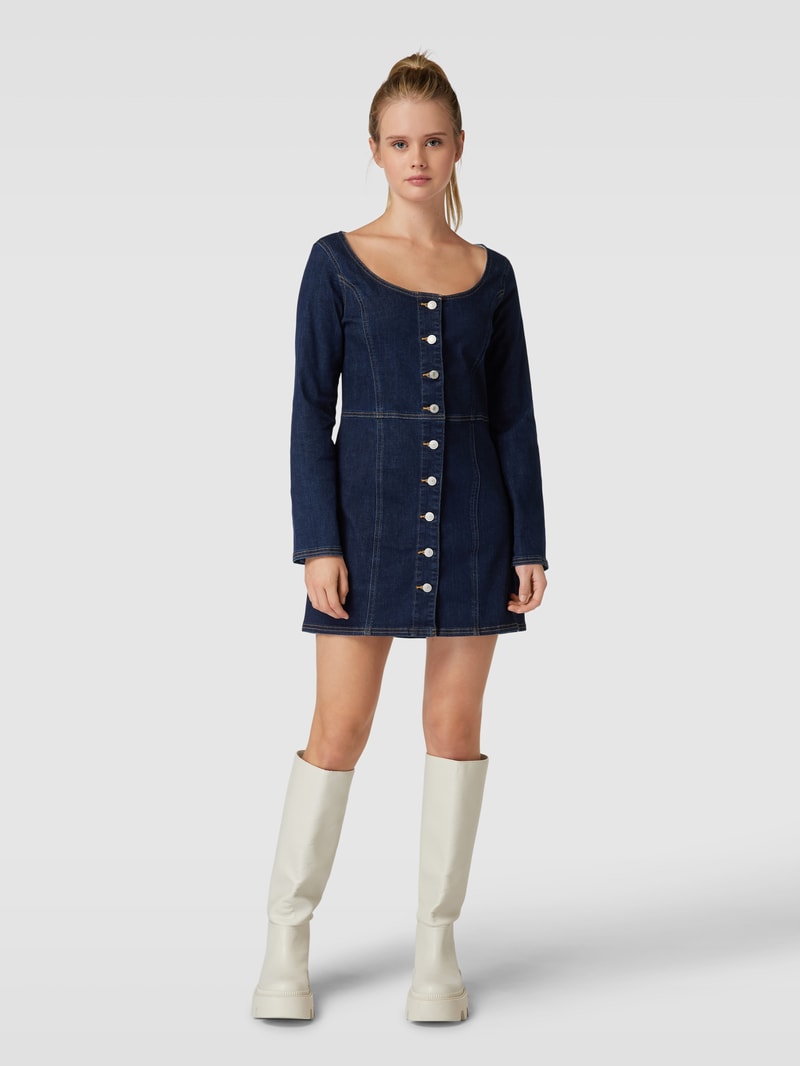 Jeanskleid mit Knopfleiste Modell 'VEDA' in jeans