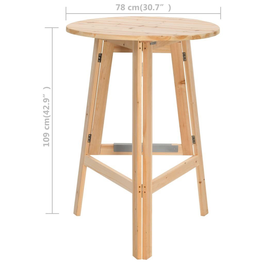 vidaXL Klapptisch Klappbarer Bartisch 78 cm Tannenholz