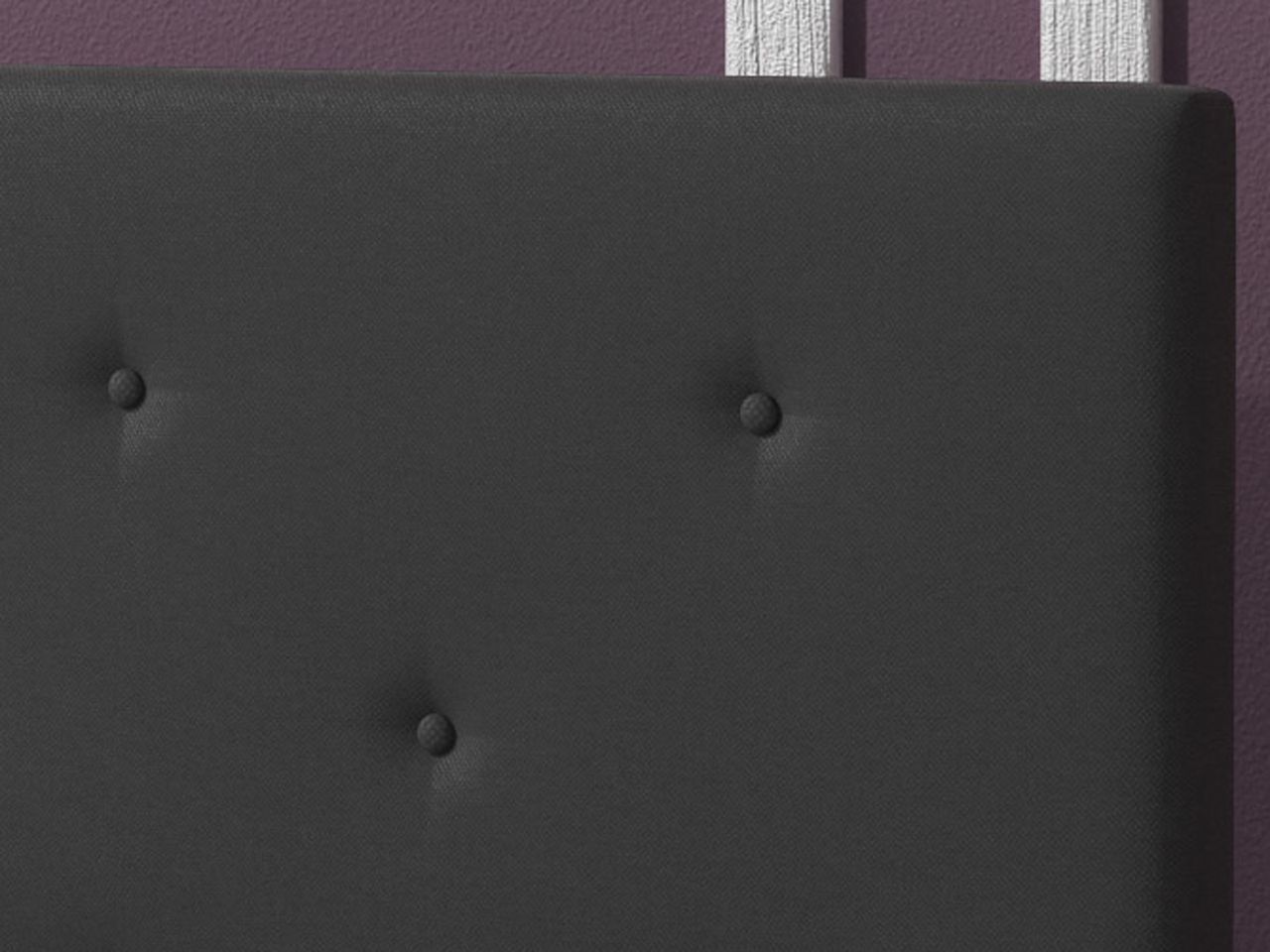 IHG Boxspringbett Esra 180x200 Webstoff Anthrazit