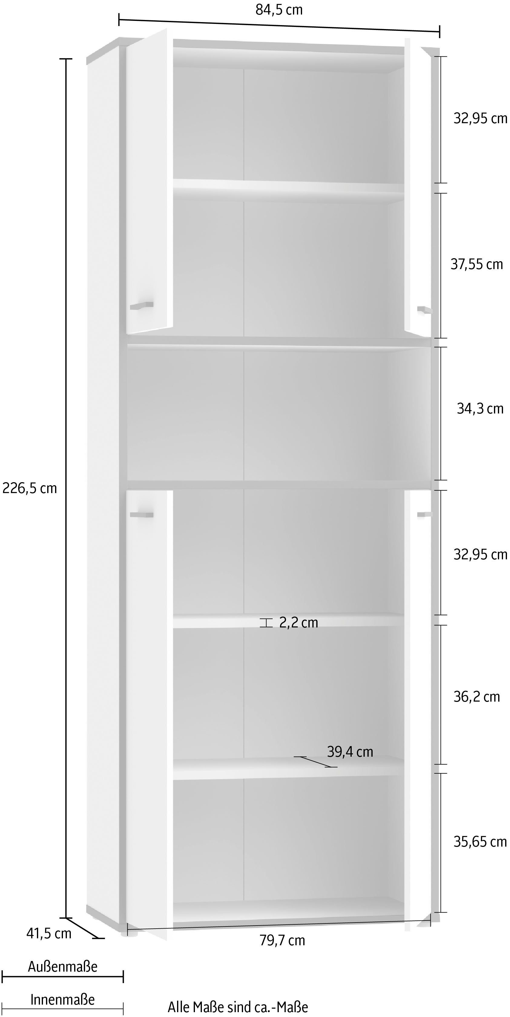 FORTE Aktenregal Keflav, Breite 84,5 cm