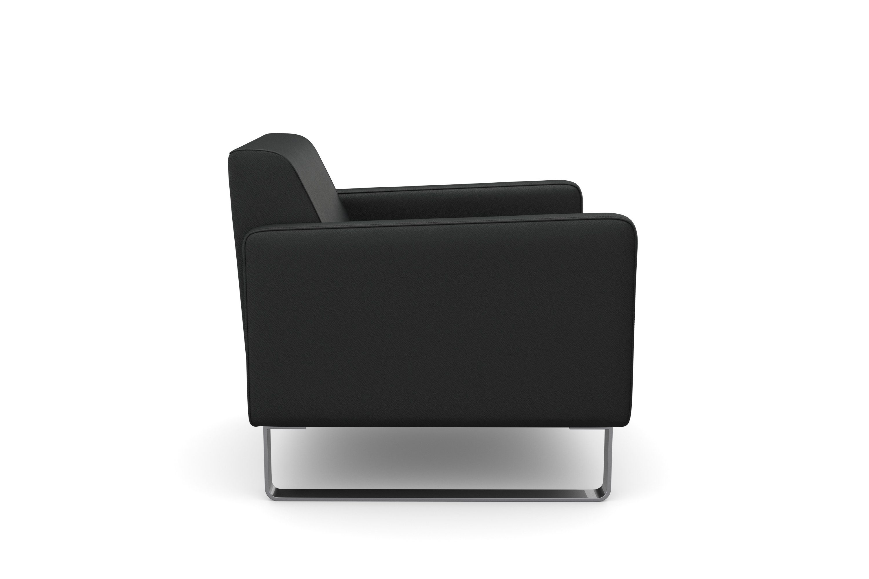machalke® Sessel single, Ledersessel mit Metallkufen