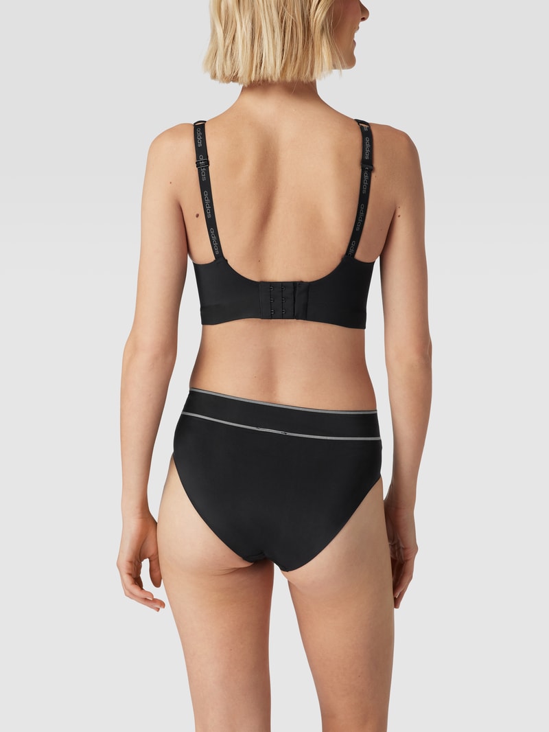 Bustier mit Label-Print Modell 'Naked' in schwarz