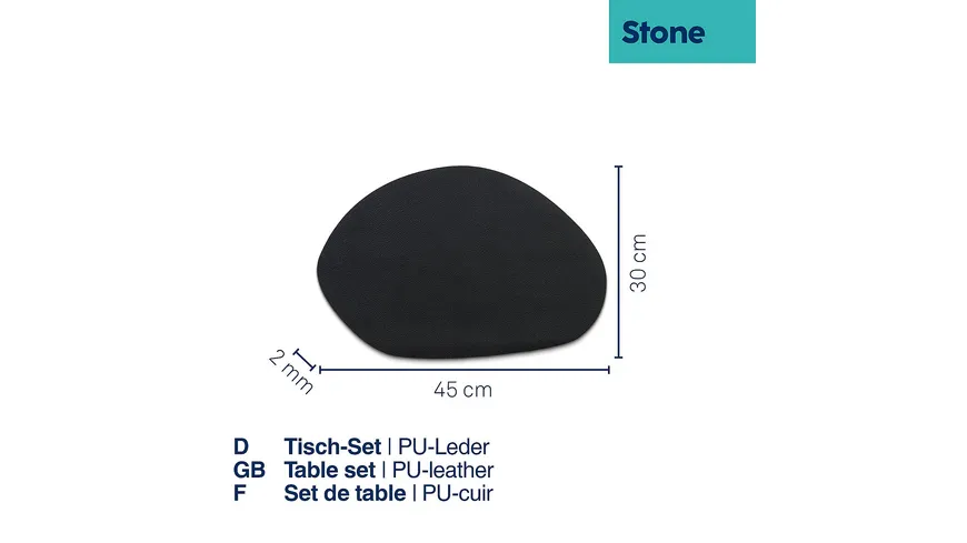 kela Tischset Stone hellgrau