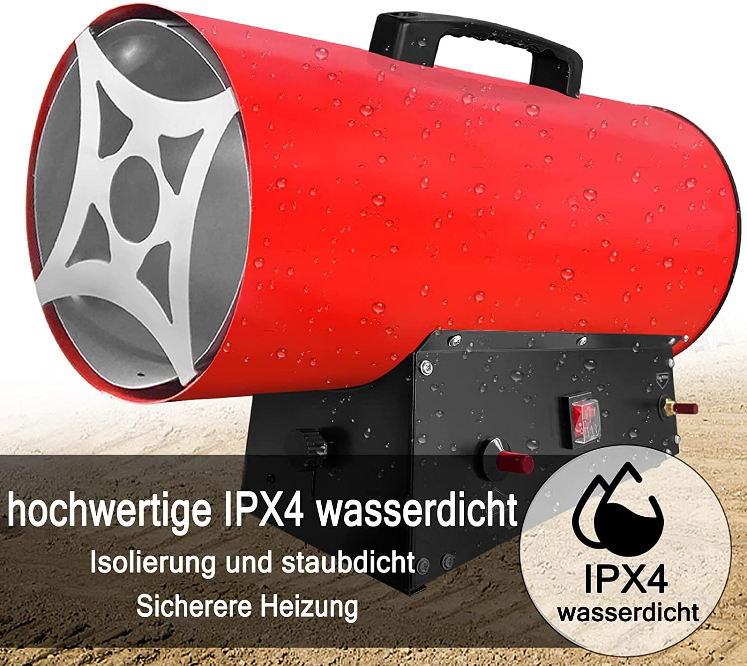UISEBRT Heizlüfter Heizgeräte Gas Gasheizgebläse Heißluftgenerator, 30000 W