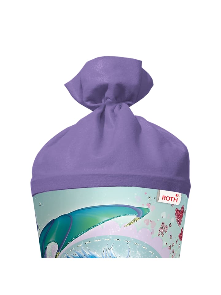 ROTH Schultüte groß Drachenliebe 70 cm, Glitter in Hellblau günstig kaufen onesize
