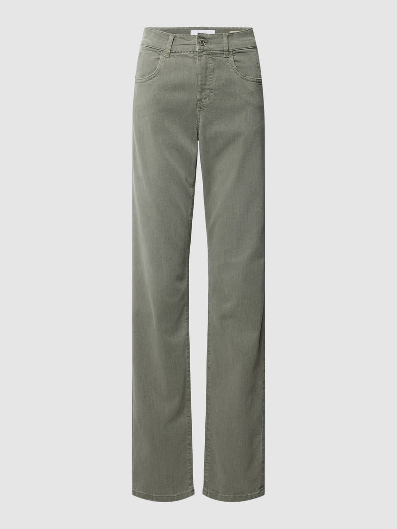 Jeans mit Eingrifftaschen Modell 'DOLLY' in khaki