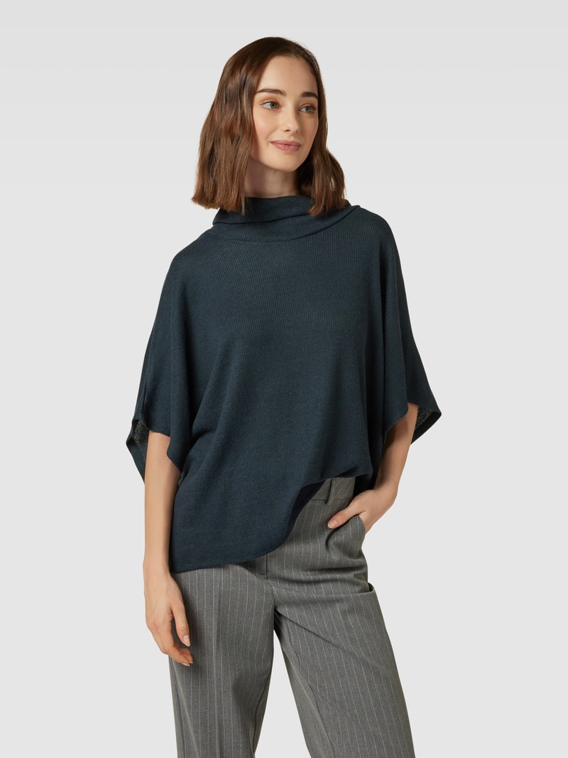 Strickpullover mit Fledermausärmeln in dunkelgrün