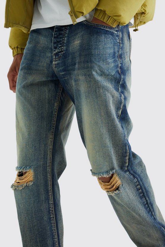 Tall lockere Jeans mit Reißverschluss-Saum