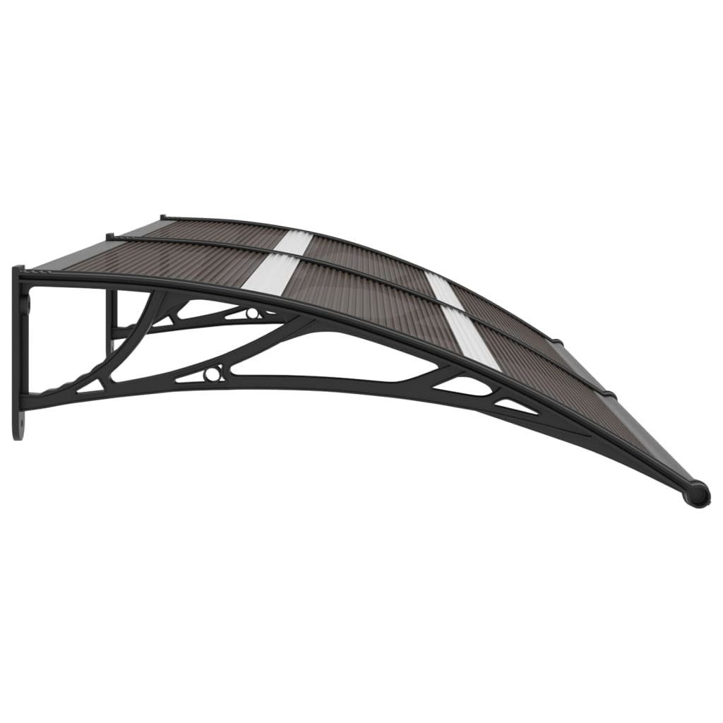 furnicato Markise Türvordach Schwarz 200×80 cm PC