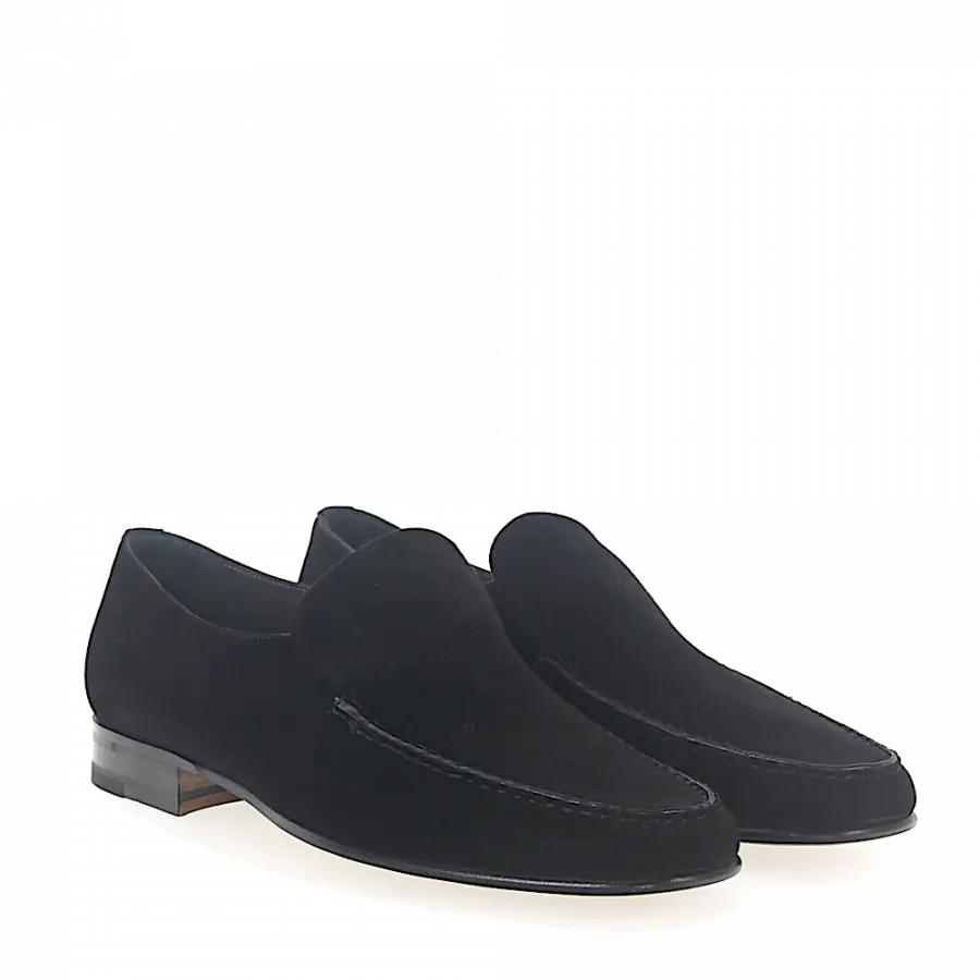Moreschi - Loafer Kalbsveloursleder - schwarz