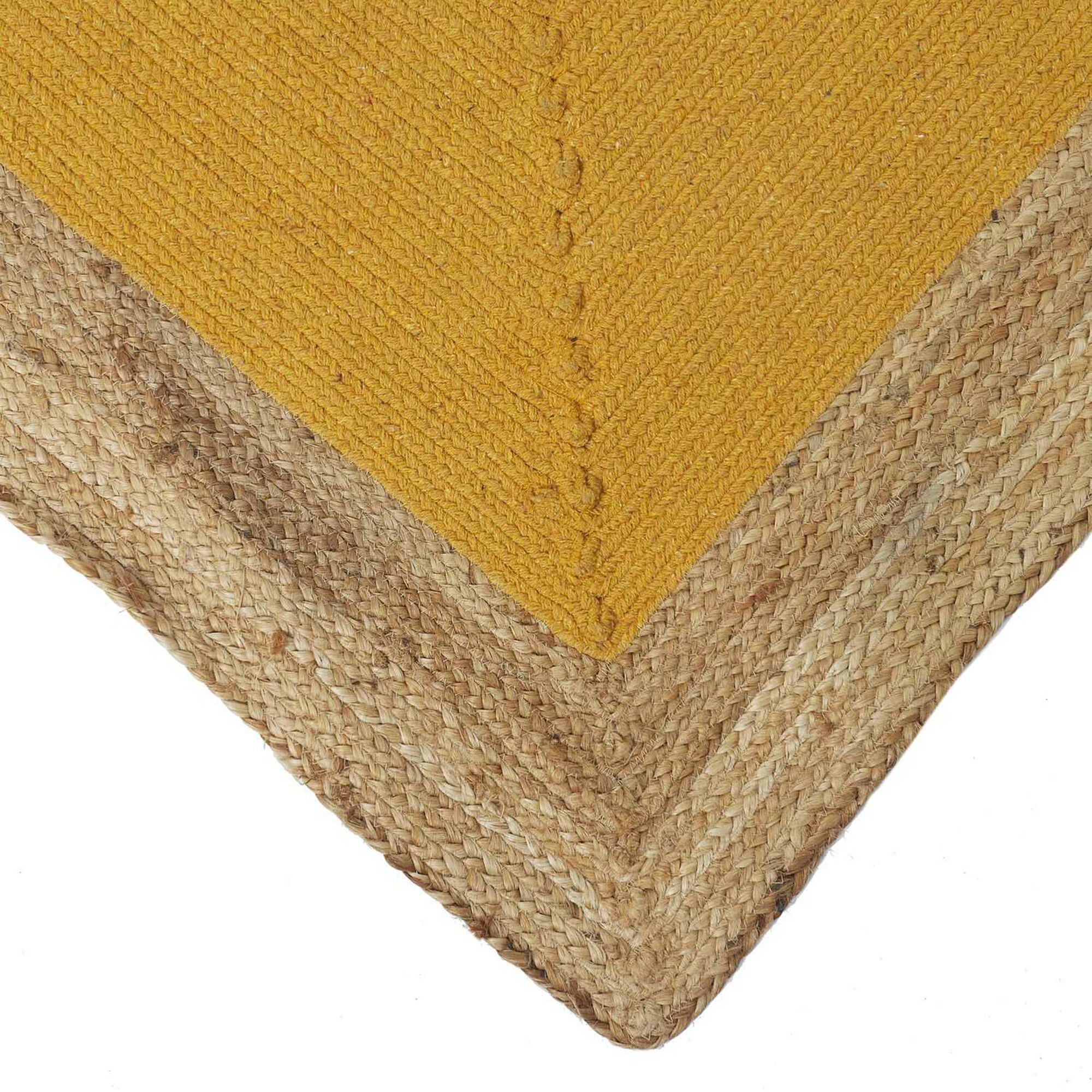 Tapis bicolore jute naturel et coton