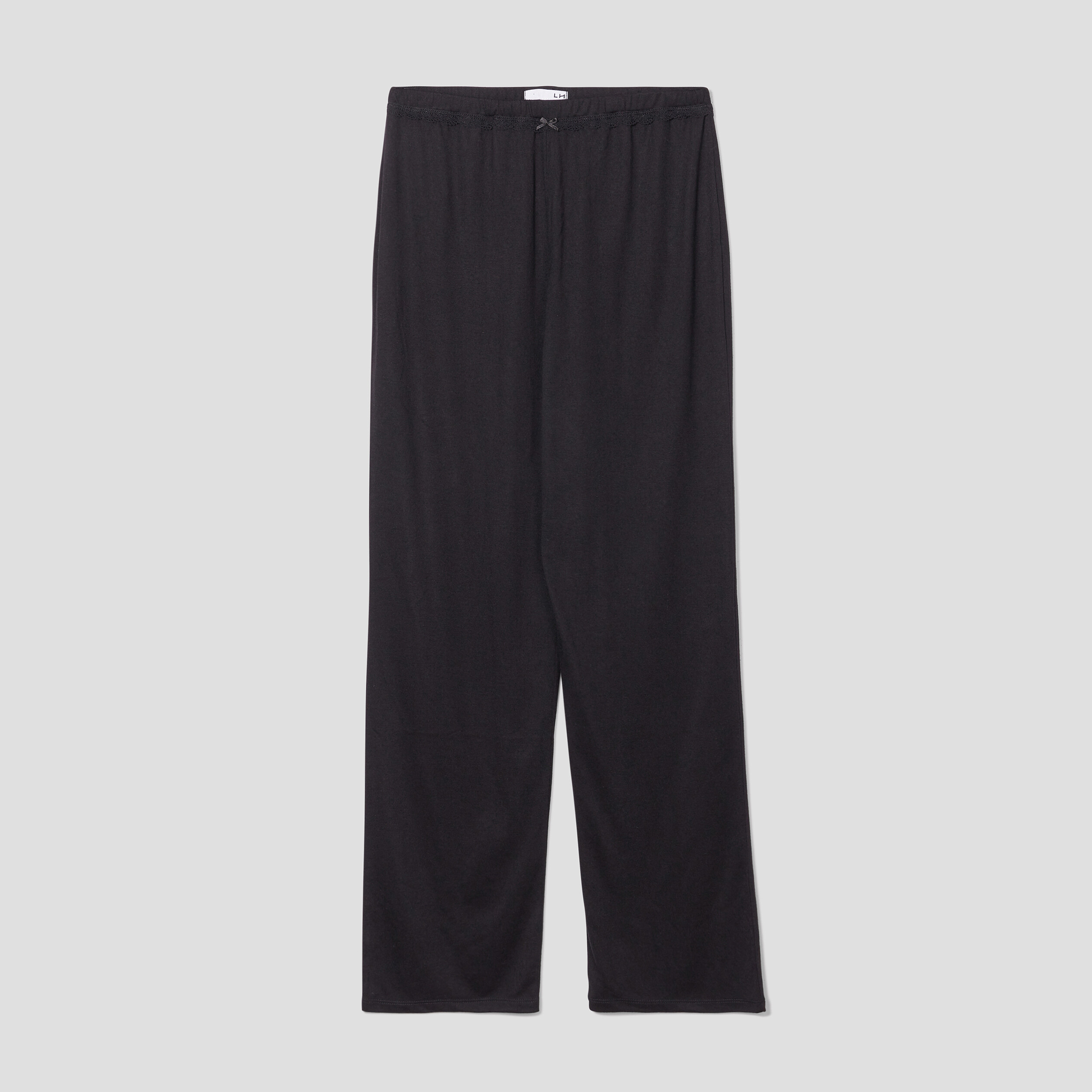 Pantalon de pyjama taille élastique noir femme | La Halle