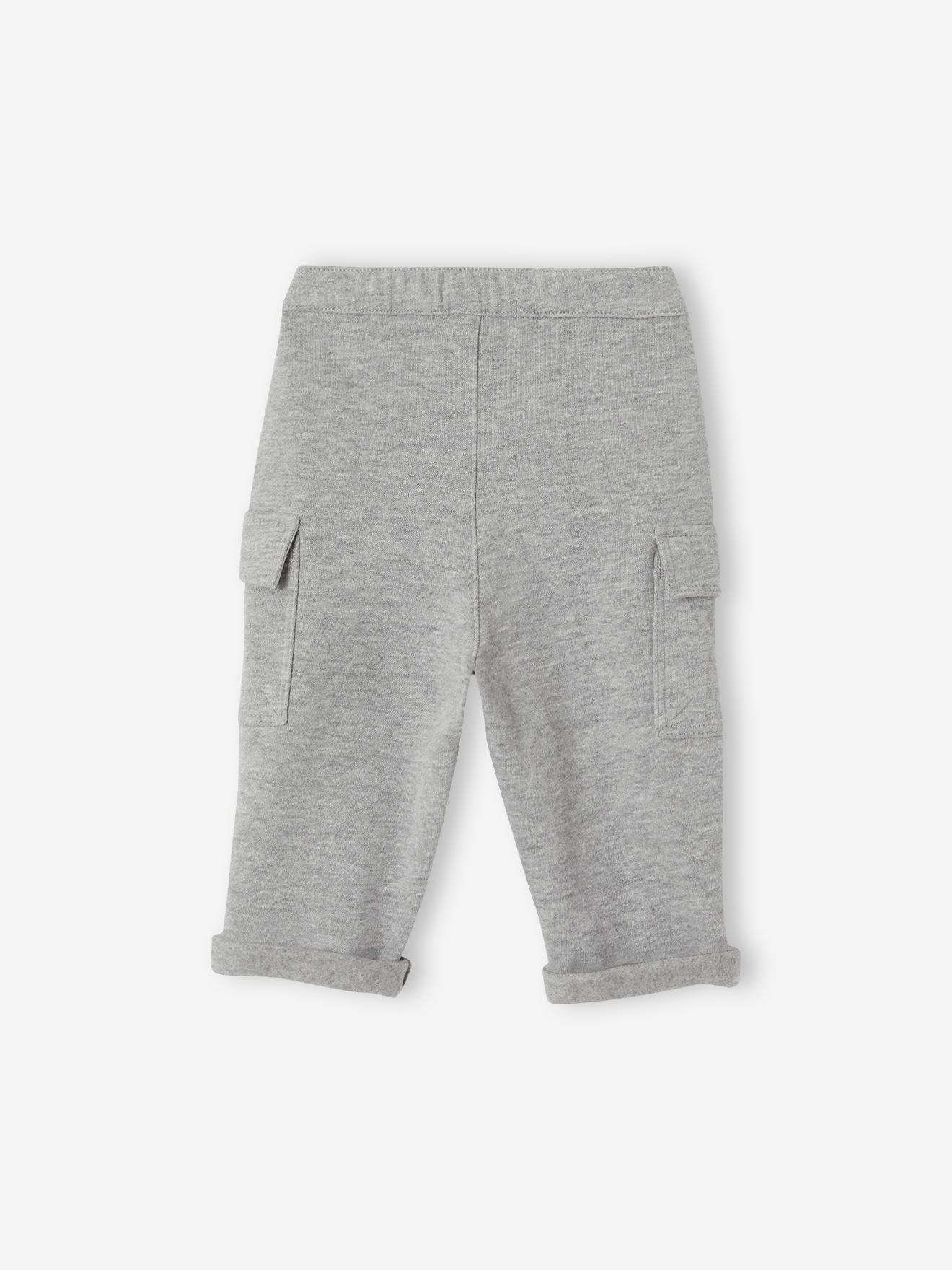 Pantalon en molleton bébé gris chiné
