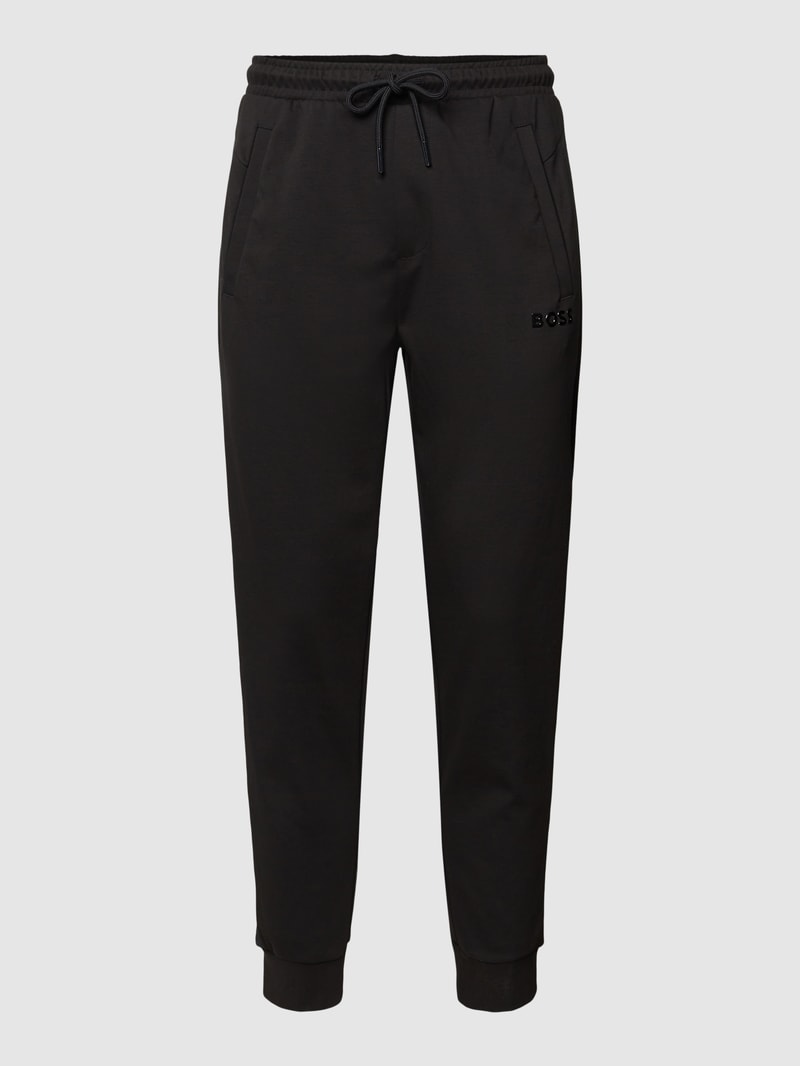 Sweatpants mit Label-Detail Modell 'Hadiko' in schwarz