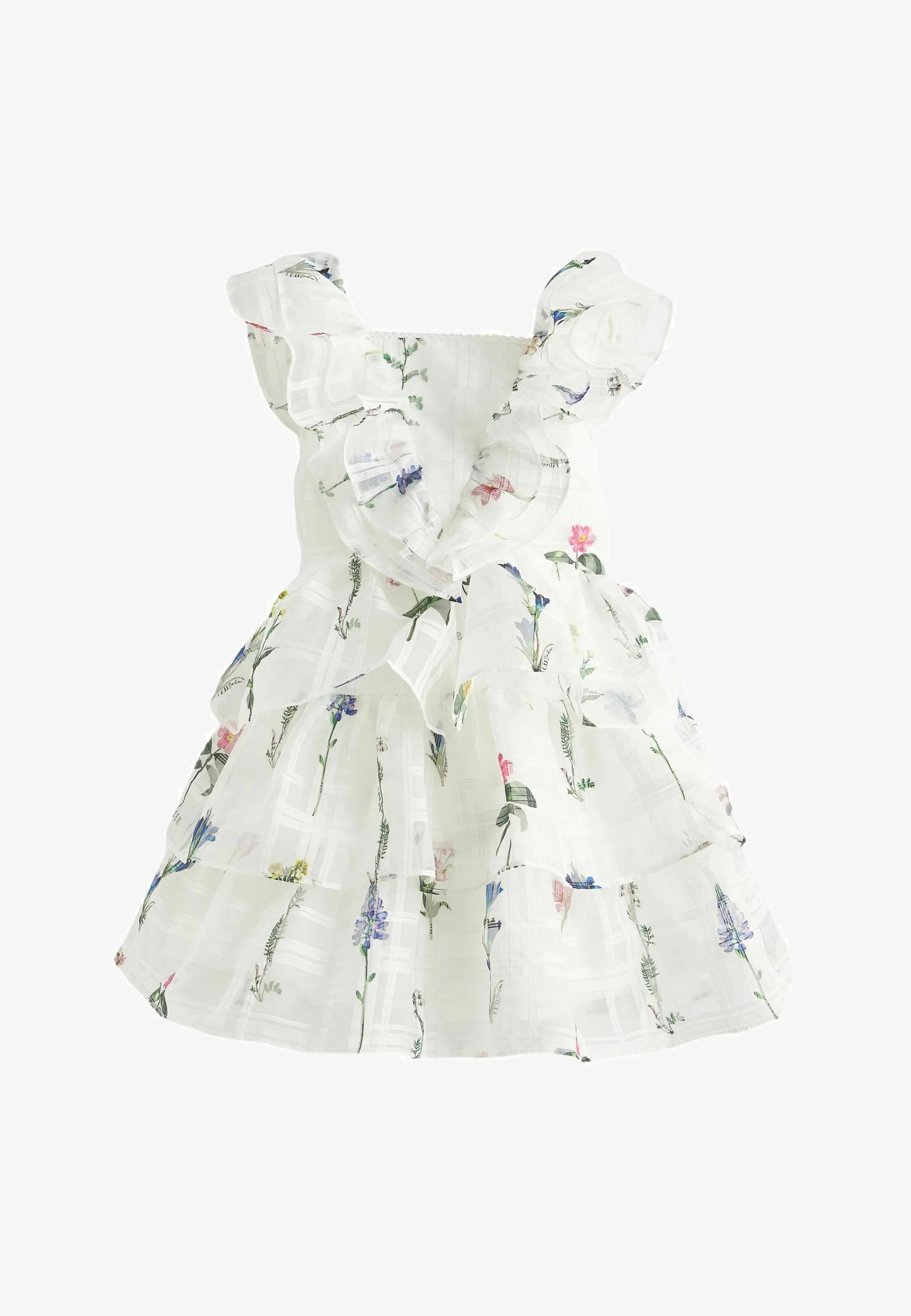 Baker by Ted Baker Vestido elegante con volantes florales y corte regular