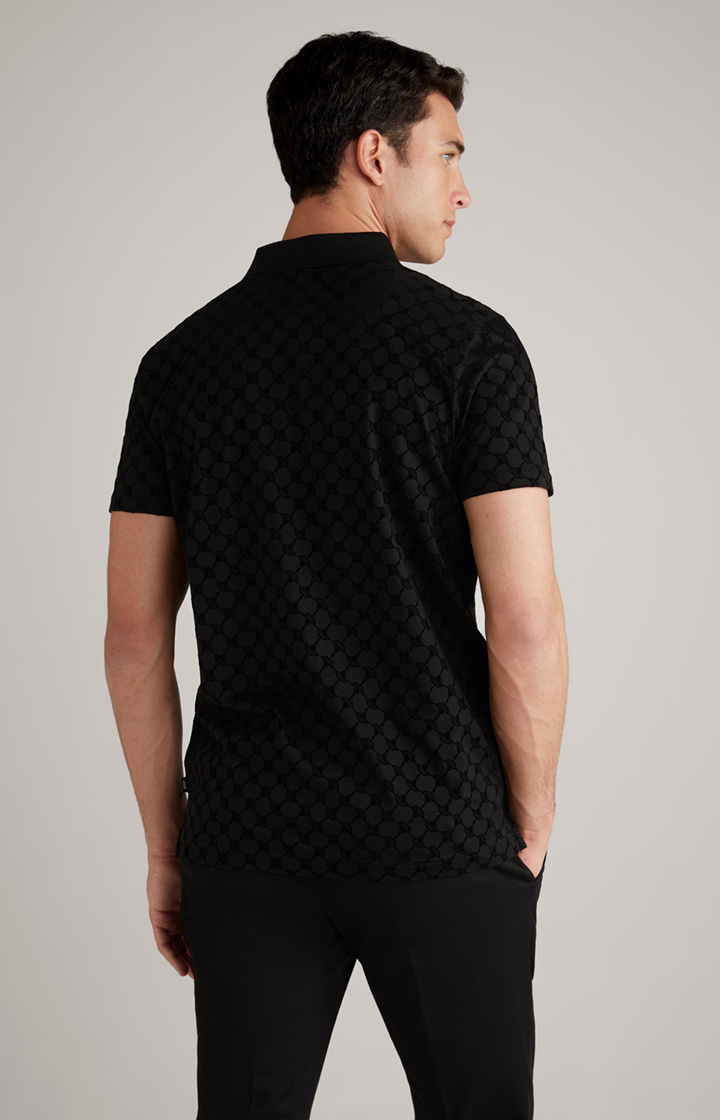 Cornflower Poloshirt Pancrazio in Schwarz