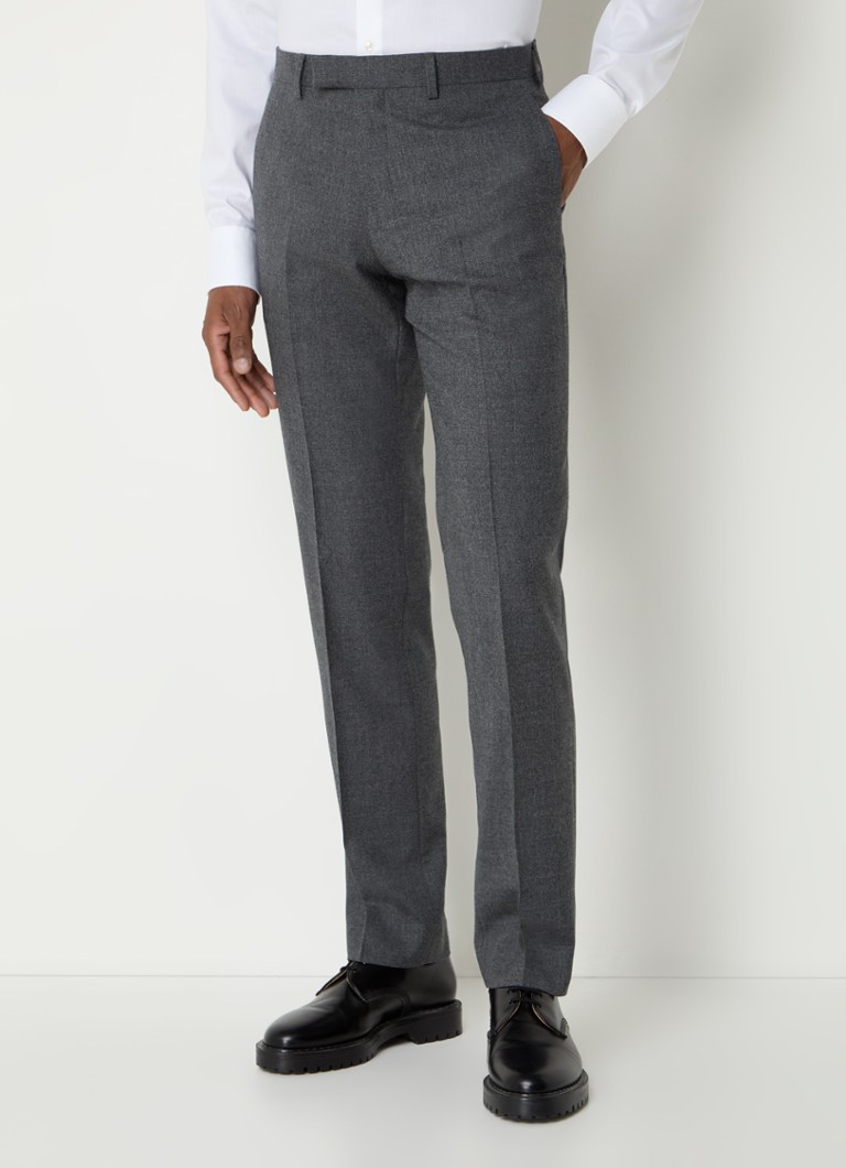 Pantaloni Sandro slim fit din lână virgină, cu buzunare laterale.
