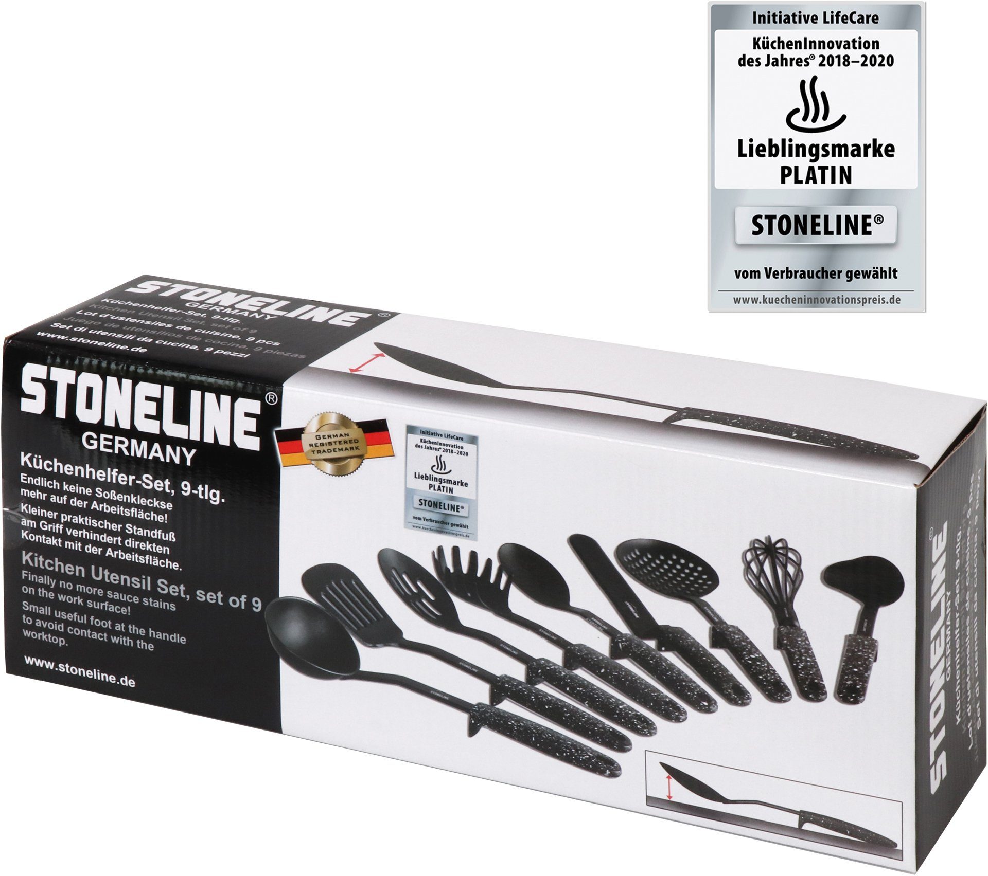 STONELINE Kochbesteck-Set (Set, 9-tlg), Kunststoff, mit Stütze