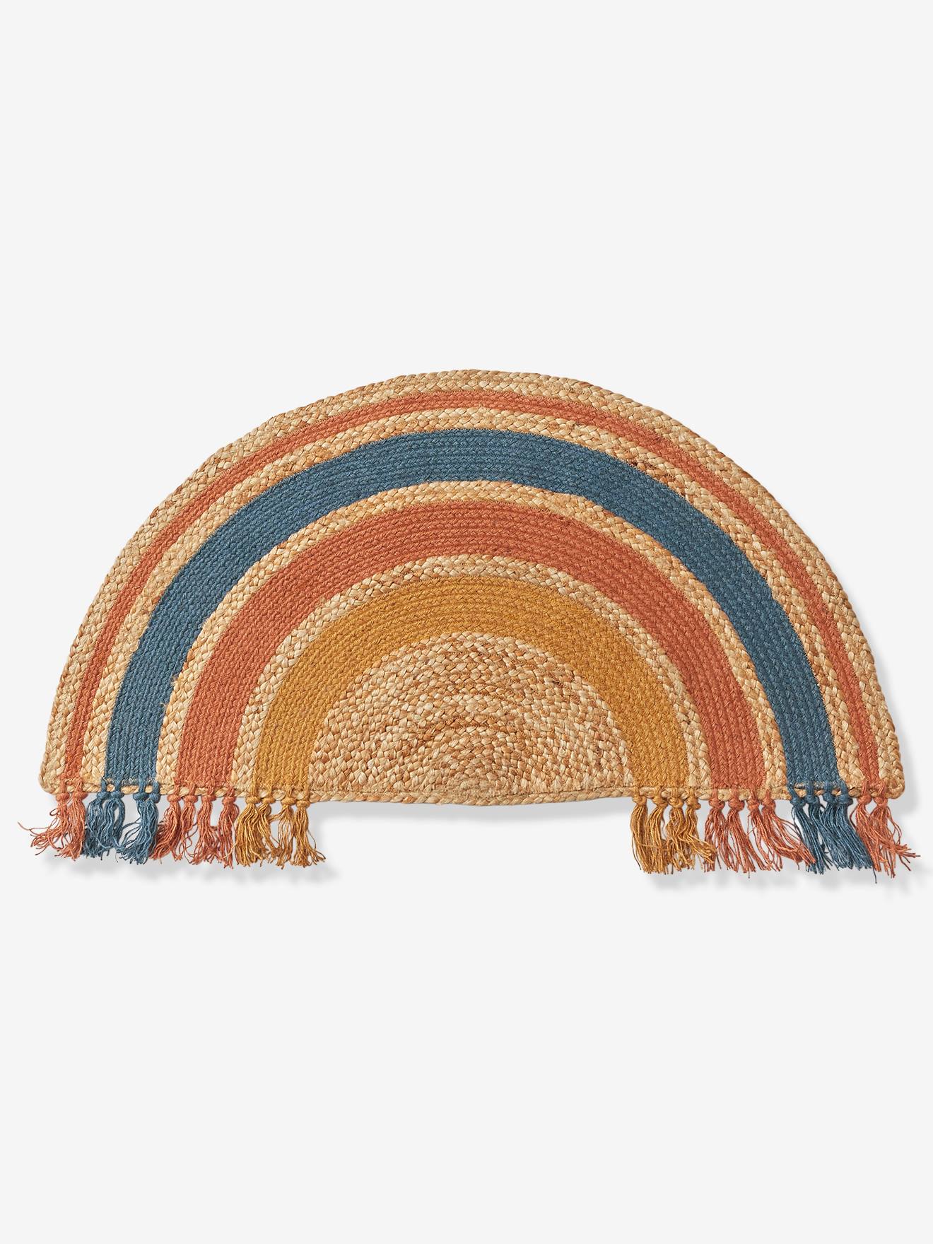 Tapis en jute Arc-en-ciel WILD SAHARA bleu / multicolore