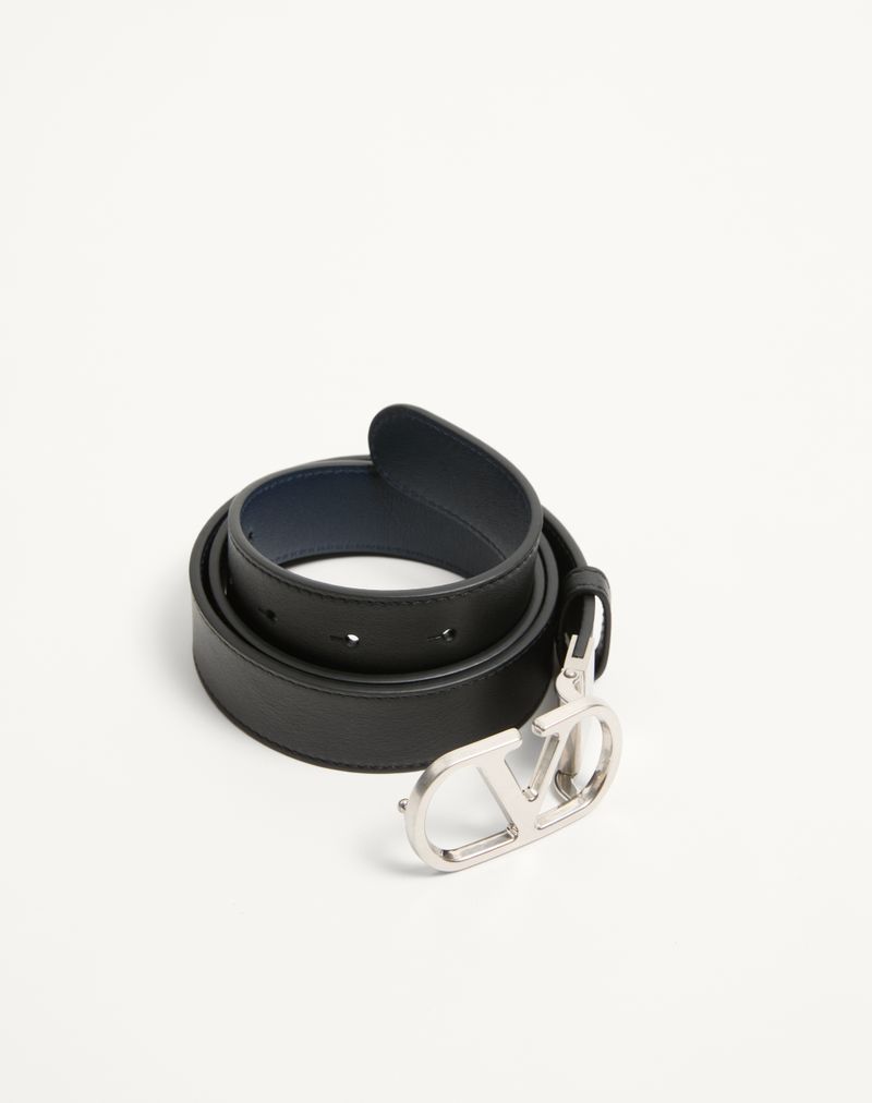 VLogo Signature Vendbart Bælte i Skinnende Kalveskind 30mm