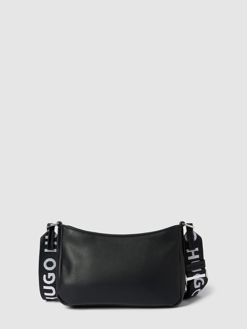 Hobo Bag mit Label-Details in schwarz