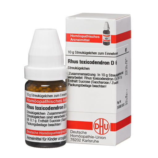 RHUS TOXICODENDRON D 6 Globuli  10 g  Globuli