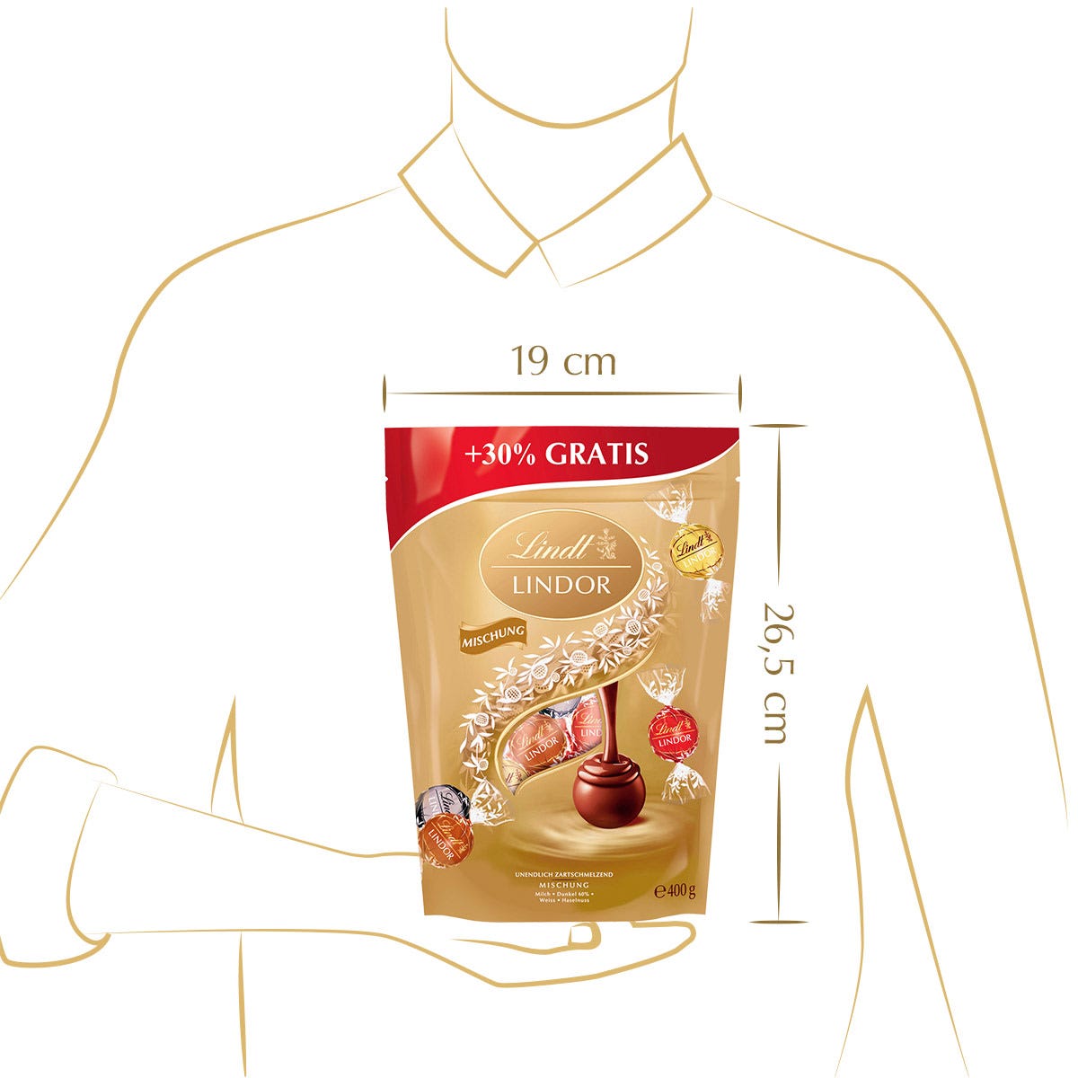 LINDOR XL Beutel Mischung, 399g