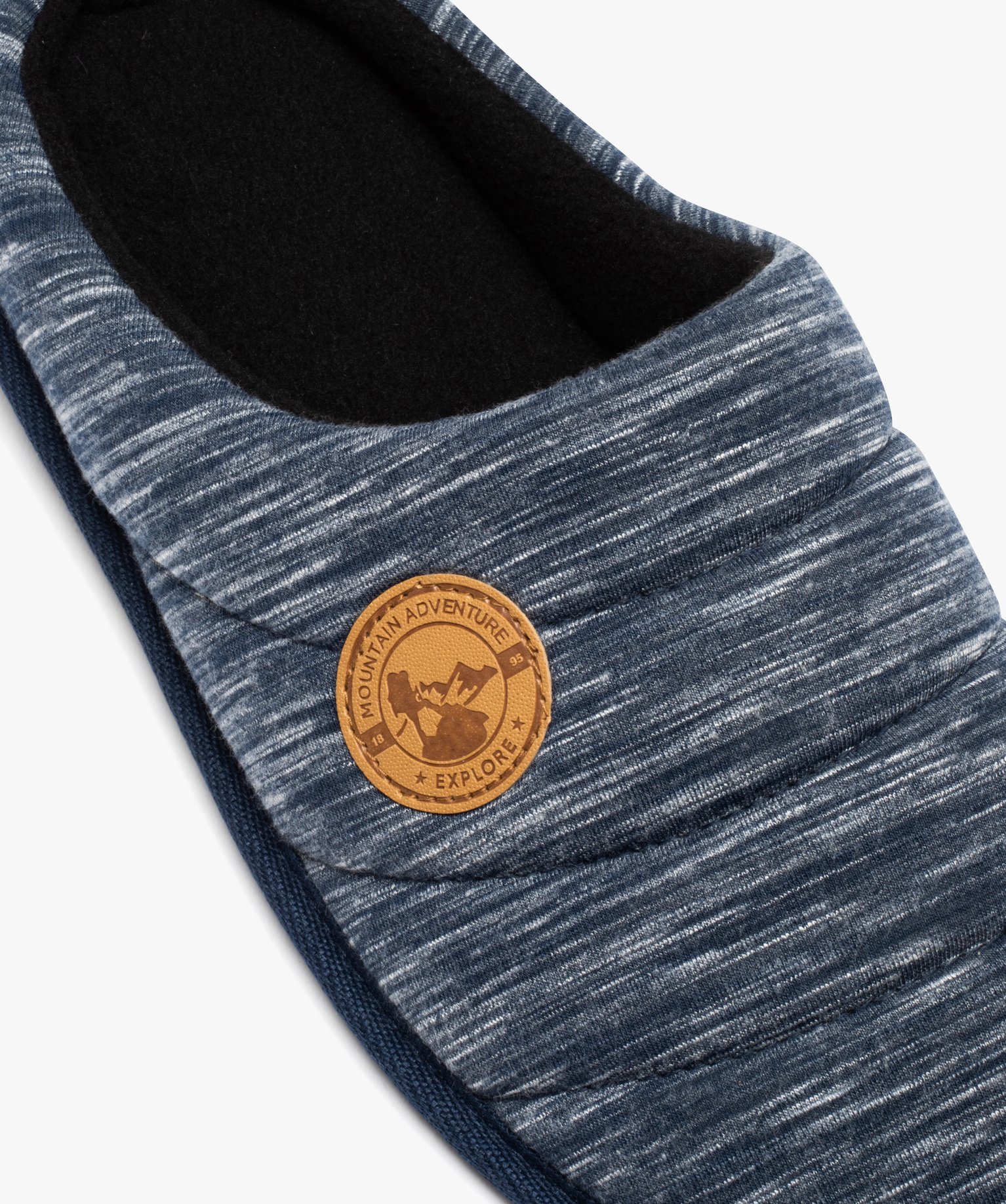 Chaussons homme en jersey moelleux bleu | GEMO