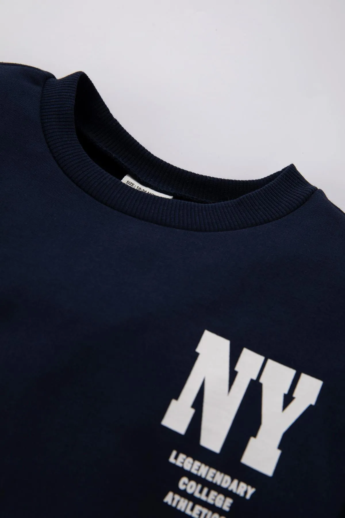DeFacto  Bedrucktes, weich gefüttertes, dünnes Sweatshirt mit Rundhalsausschnitt für Babys