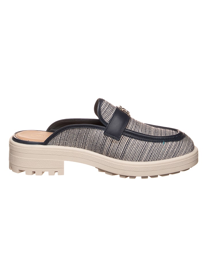 Tommy Hilfiger Shoes Leder-Clogs in Dunkelblau günstig kaufen 40