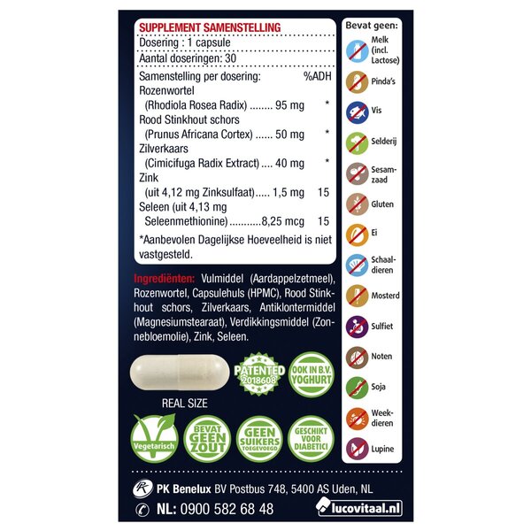 Lucovitaal Prostaat Potentie & Urinewegen Capsules 30 stuks