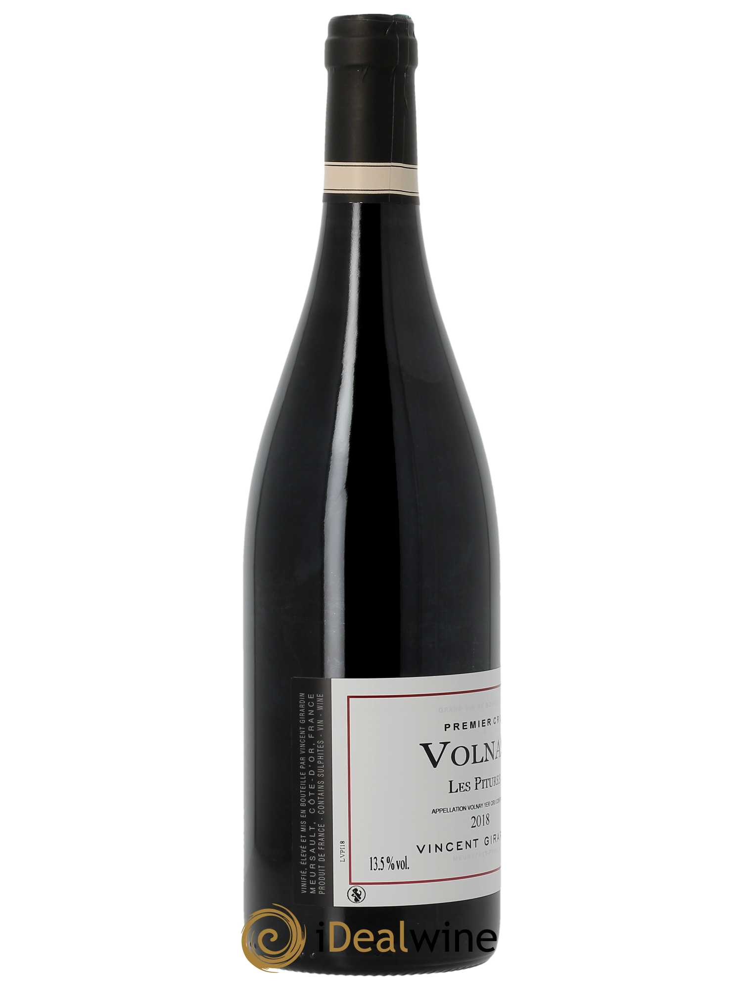 Volnay 1er Cru Les Pitures Vincent Girardin (Domaine)  2018 - Lot de 1 Bouteille