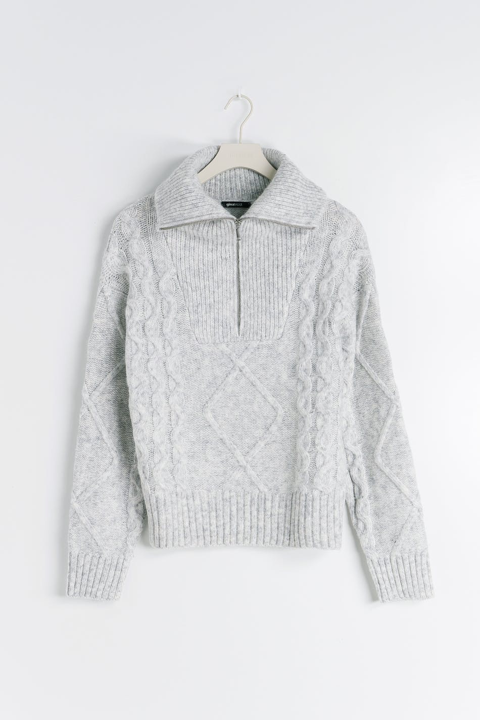 Knitted zip sweater