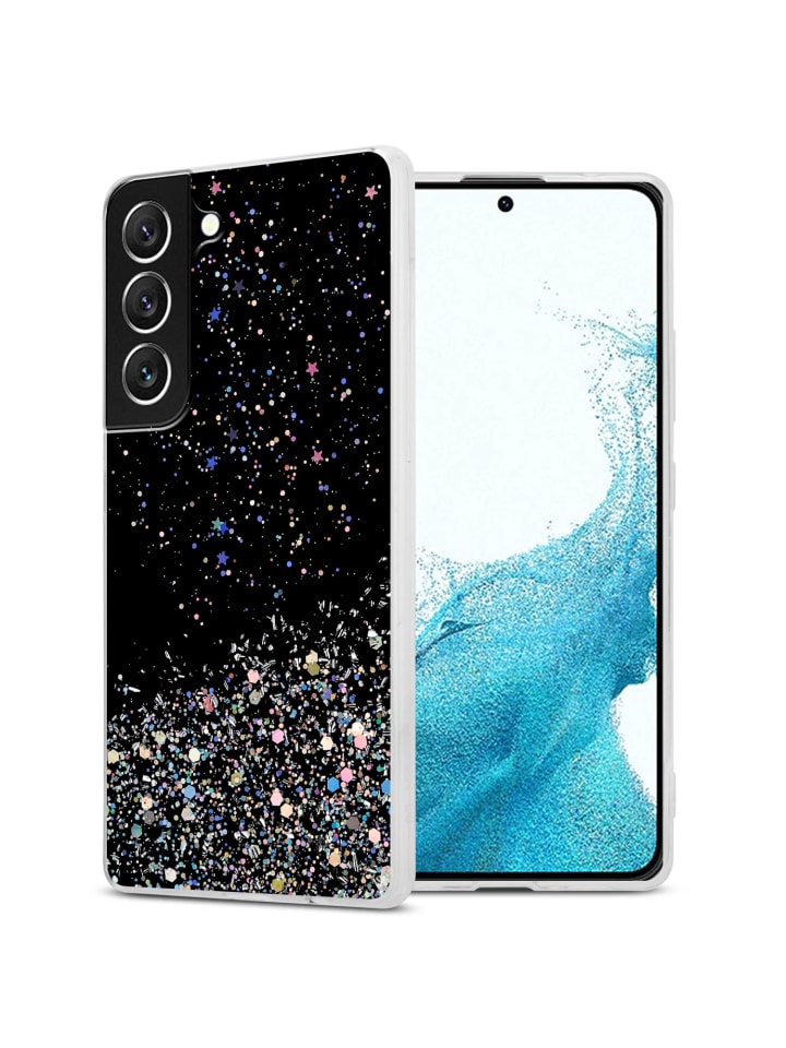 cadorabo Hülle für Samsung Galaxy S22 Glitter in Schwarz mit Glitter günstig kaufen onesize