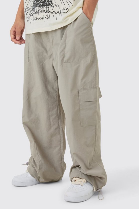 Parachute-Hose mit Cargo-Taschen und elastischem Bund
