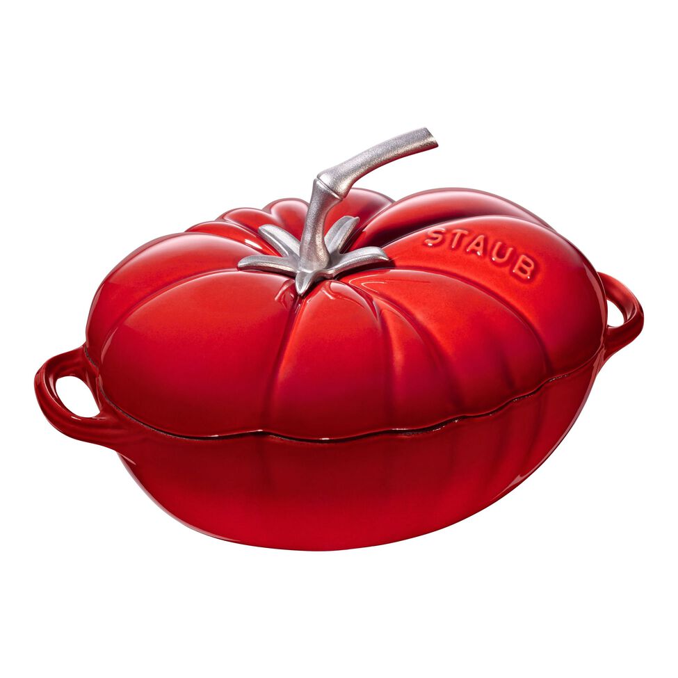 Cocotte 25 cm, Tomate, Kirsch-Rot, Gusseisen