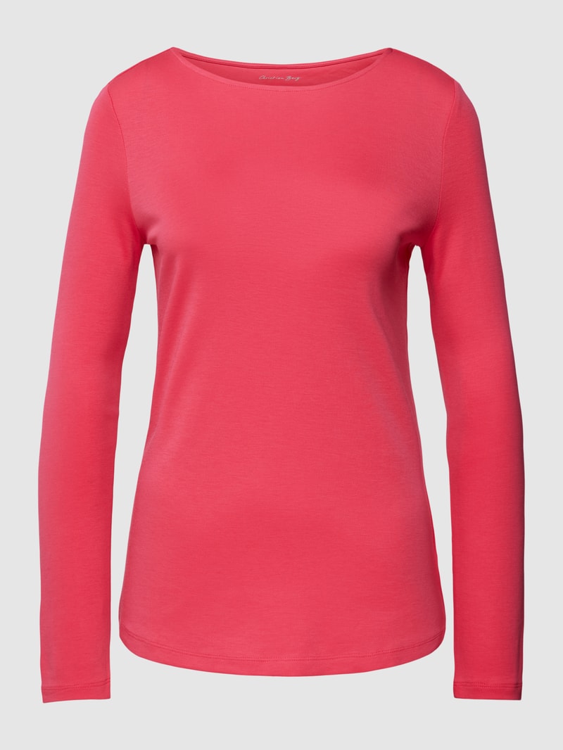 Longsleeve mit U-Boot-Ausschnitt in pink